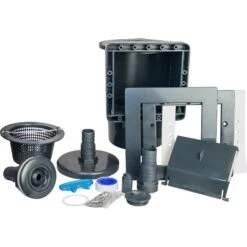 Waterman Stahlwandpool Set (5-teilig) Rund 450x120 Cm, Stahl 0,4 Mm Anthrazit, Folie 0,3 Mm Blau, Overlap -Pool Welt Verkaufe 2500699 Einbau Skimmer Anthrazit 01 2