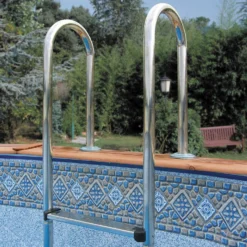 Waterman Poolleiter Edelstahl Für Tiefbecken Mit 100-120 Cm Höhe - Enge Stufen -Pool Welt Verkaufe 2500810pp Tiefbeckenleiter 1