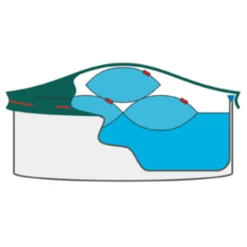 SUMMER FUN Aufblasbares Winterkissen Für Pool, Stahlwandpool, Framepool Und GFK Pool - Größe 122x122x44 Cm -Pool Welt Verkaufe 2510061SF Winterkissen 8