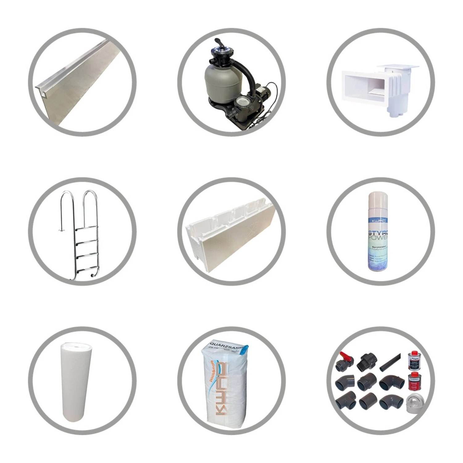 KWAD Styropor Pool Gran Canaria Komplettset 6,0 X 3,0 X 1,5m Mit 0,8 Mm Innenhülle Grau Inkl. Edelstahlleiter 3 KWAD Styropor Pool Gran Canaria Komplettset 6,0 X 3,0 X 1,5m Mit 0,8 Mm Innenhülle Grau Inkl. Edelstahlleiter – Bild 3