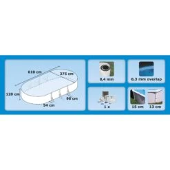 Pool Welt Verkaufe -Pool Welt Verkaufe 501010406PP Ovalpool 610 375 120 02