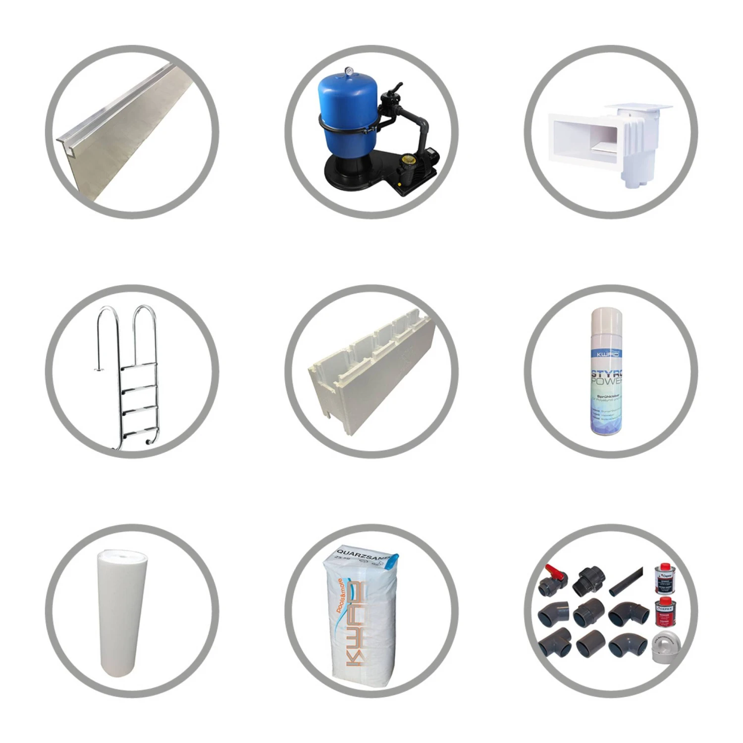 KWAD Styropor Pool De Luxe Komplettset 8,0 X 4,0 X 1,5m Mit 0,8 Mm Innenhülle Sand Inkl. Edelstahlleiter 2 KWAD Styropor Pool De Luxe Komplettset 8,0 X 4,0 X 1,5m Mit 0,8 Mm Innenhülle Sand Inkl. Edelstahlleiter – Bild 2