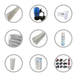 KWAD Styropor Pool De Luxe Komplettset 6,0 X 3,0 X 1,5m Mit 0,8 Mm Innenhülle Sand Inkl. Römertreppe -Pool Welt Verkaufe 50122 Zubehoer