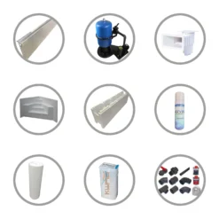 KWAD Styropor Pool De Luxe Komplettset 7,0 X 3,5 X 1,5m Mit 0,8 Mm Innenhülle Sand Inkl.Ecktreppe Rechts -Pool Welt Verkaufe 51222 Zubehoer