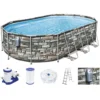 ​Bestway Power Steel Comfort Jet Series Frame Pool, Komplettset, Oval, 610 X 366 X 122 Cm (56719GS)