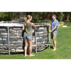 ​Bestway Power Steel Comfort Jet Series Frame Pool, Komplettset, Oval, 610 X 366 X 122 Cm (56719GS) -Pool Welt Verkaufe 56719GS Bestway framepool 610x366x122 04