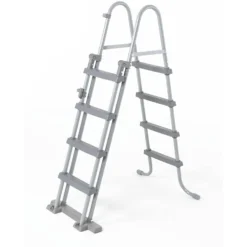 Bestway Pool-Sicherheitsleiter Für Becken Bis 122 Cm Ohne Plattform - 2x4 Stufen - Grau