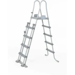 GRE Stahlwandpool Set (7-teilig) Hoch Oval High Line 915x470x132 Cm, Stahl 0,45mm Weiß Folie 0,4mm Blau -Pool Welt Verkaufe 58332 Leiter