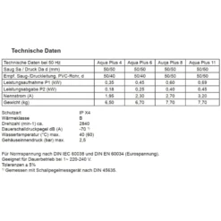 Filterpumpe Aqua Plus 8 -Pool Welt Verkaufe Filterpumpe Aqua Plus 03