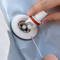 Waterman Luftkissen Poolabdeckung Aufblasbare Abdeckplane Rund Ø 4,2 M Grau/innen Beige Mit Ösen Und Kordelzug -Pool Welt Verkaufe Luftkissen Abdeckplane 03 1