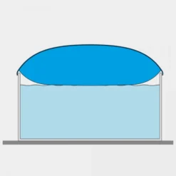 Waterman Luftkissen Poolabdeckung Aufblasbare Abdeckplane Rund Ø 4 M Grau/innen Beige Mit Ösen Und Kordelzug -Pool Welt Verkaufe Luftkissen Abdeckplane 05 3