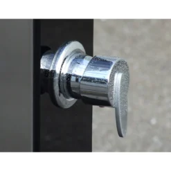 Solardusche Exquisit Aus Edelstahl Mit Glasfront 18l -Pool Welt Verkaufe Mischhebel Solardusche Exquisit