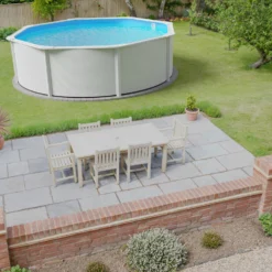 Waterman Stahlwandpool Set (9-teilig) Hoch Rund Eco 350 X 120 Cm, Stahl 0,4 Mm Weiß Folie 0,3 Mm Blau -Pool Welt Verkaufe Planet Pool Stahlwandpool Classic weiss blau MS 03 7