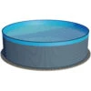 Waterman Stahlwandpool Rund 550x120 Cm, Stahl 0,4 Mm Anthrazit, Folie 0,3 Mm Blau, Overlap