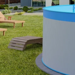 Waterman Stahlwandpool Rund 350x90 Cm, Stahl 0,3 Mm Weiß, Folie 0,2 Mm Blau, Overlap -Pool Welt Verkaufe Planet Pool Stahlwandpool weiss blau overlap OS 04 2