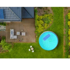 Waterman Stahlwandpool Rund 350x90 Cm, Stahl 0,3 Mm Weiß, Folie 0,2 Mm Blau, Overlap -Pool Welt Verkaufe Planet Pool Stahlwandpool weiss blau overlap OS 07 4