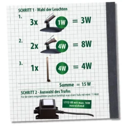 Heissner L477-00 Teichufer Und Poolrand Lampe 3 Watt Weiß -Pool Welt Verkaufe SmartLights Berechnung Trafo 01