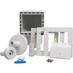 GRE Stahlwandpool Set (7-teilig) Hoch Oval High Line 915x470x132 Cm, Stahl 0,45mm Weiß Folie 0,4mm Blau -Pool Welt Verkaufe Standard Einbauskimmer weiss 9