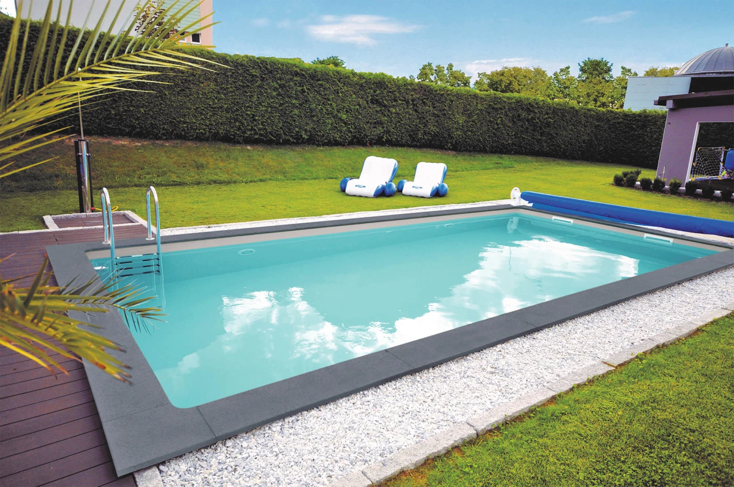 KWAD Styropor Pool Gran Canaria Komplettset 6,0 X 3,0 X 1,5m Mit 0,8 Mm Innenhülle Grau Inkl. Edelstahlleiter 1 KWAD Styropor Pool Gran Canaria Komplettset 6,0 X 3,0 X 1,5m Mit 0,8 Mm Innenhülle Grau Inkl. Edelstahlleiter