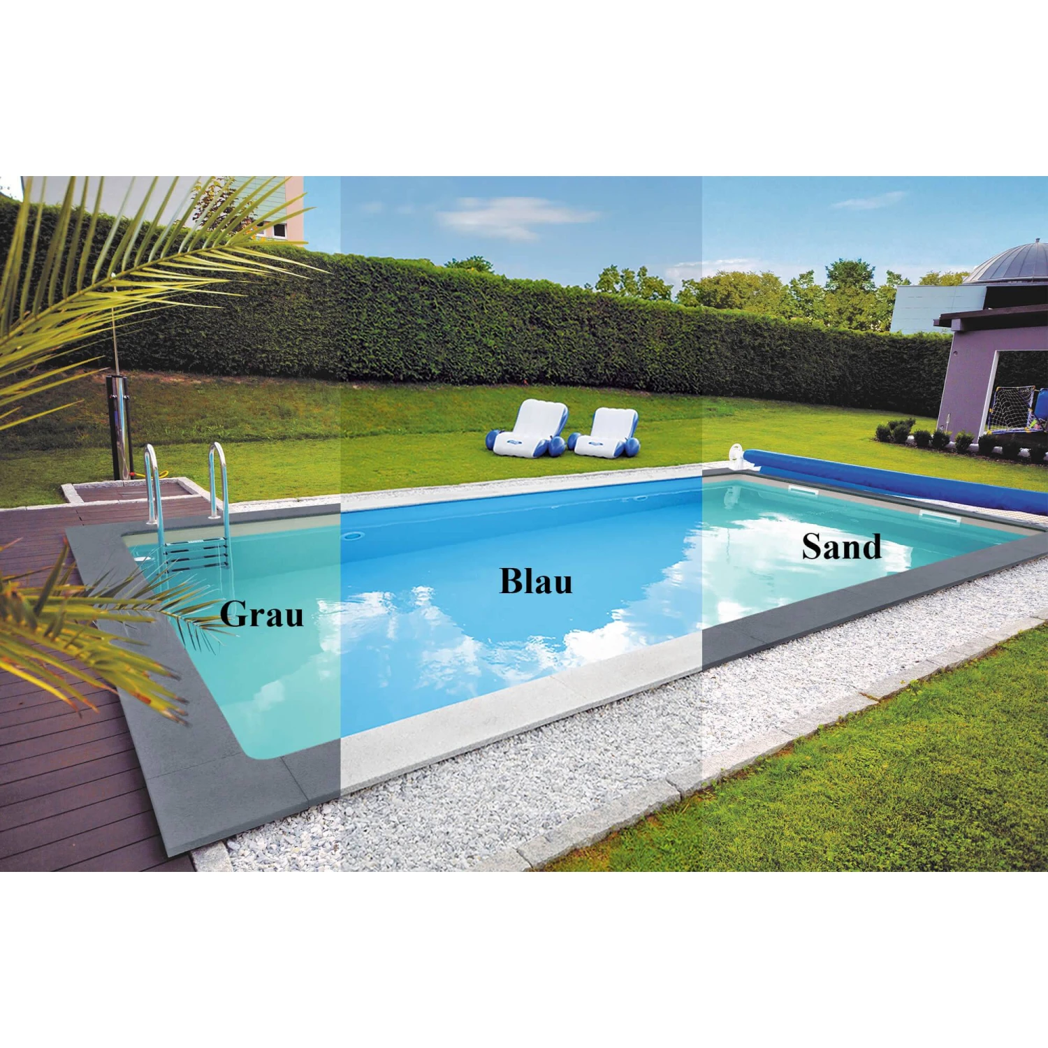 KWAD Styropor Pool De Luxe Komplettset 8,0 X 4,0 X 1,5m Mit 0,8 Mm Innenhülle Sand Inkl. Edelstahlleiter 5 KWAD Styropor Pool De Luxe Komplettset 8,0 X 4,0 X 1,5m Mit 0,8 Mm Innenhülle Sand Inkl. Edelstahlleiter – Bild 5