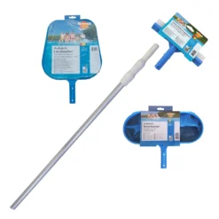 Waterman Stahlwandpool Set (9-teilig) Hoch Rund Eco 350 X 120 Cm, Stahl 0,4 Mm Weiß Folie 0,3 Mm Blau -Pool Welt Verkaufe reinigungs set 3